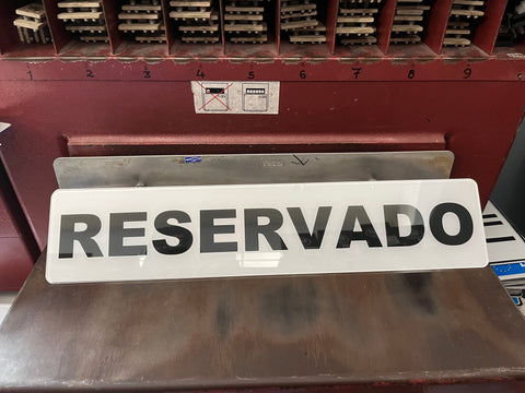 Placa Reservado Sinal