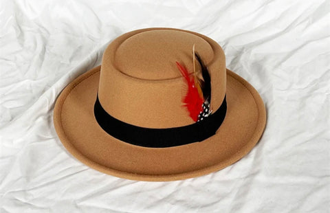 Chapéu Fedora Castanho Claro