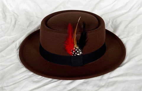 Chapéu Fedora Castanho Escuro