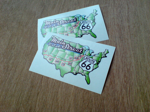Autocolante Route 66 Map