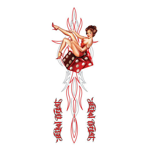 Autocolante Pin Up Dados