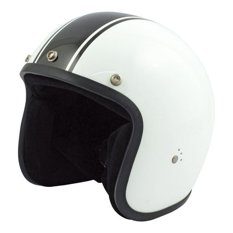 Capacete Bandit Classic White BlacK Stripes