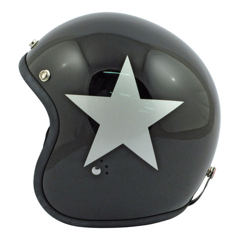 Capacete Bandit Jet Star Black Gloss