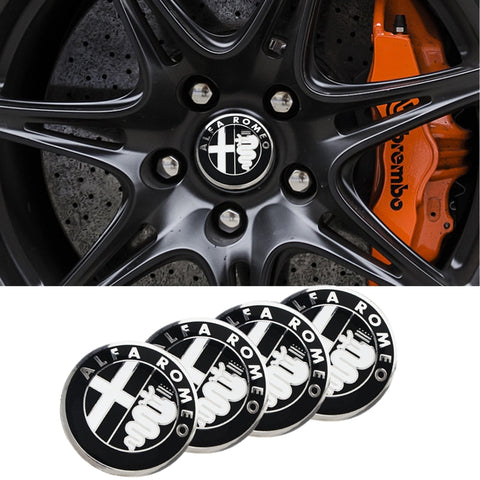 4x Autocolantes Centro de Jantes Alfa Romeo Gel  Medida 56mm