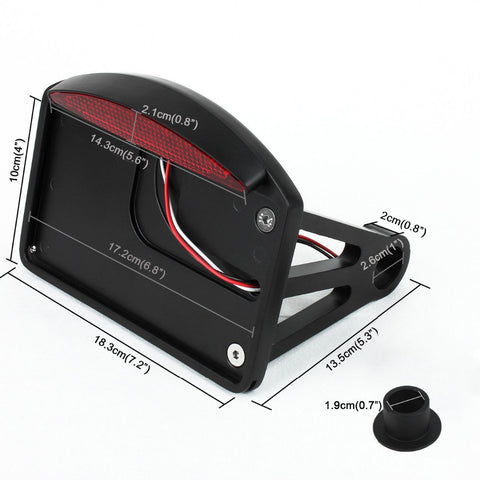 Suporte Matricula Mota Lateral Preto