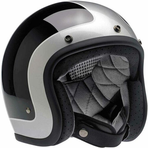 Capacete Biltwell Bonanza Tracker Black Silver