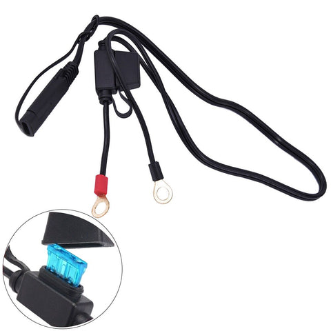Cabo adaptador do carregador da bateria mota  12v motociclo