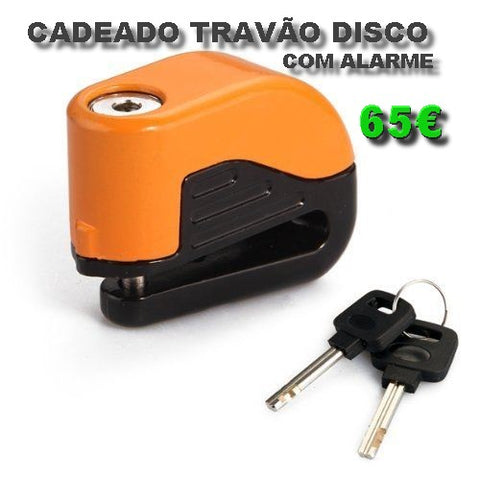 Cadeado travão disco com alarme moto mota scooter