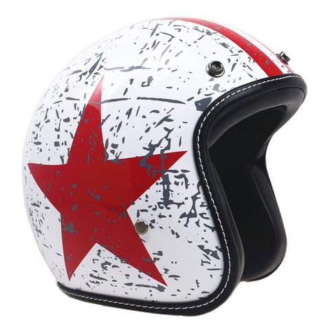 Capacete Open Face Captain Red Star