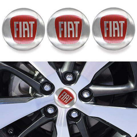 4x Autocolantes Centro de Jantes Fiat Gel