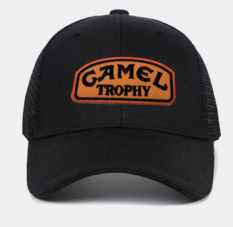 Boné Trucker Cap Rede Bordado Camel