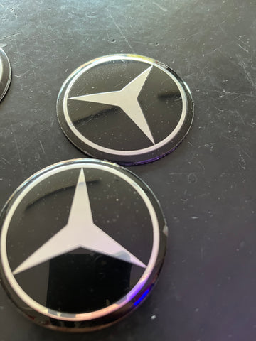 4x Autocolantes Centro de Jantes Mercedes Gel Medida 56mm