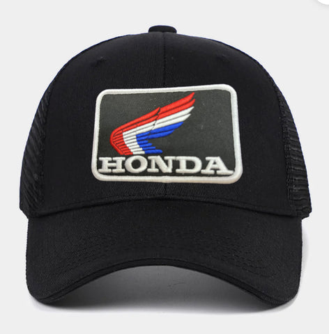 Boné Trucker Cap Rede Bordado Honda Motorcycles Vintage Motas Antigas