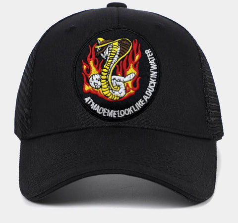Boné Trucker Cap Rede Bordado Super Snake Cobra