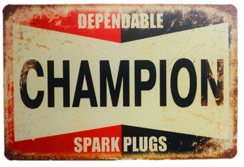 Chapa Metal Sign 30x20 Champion