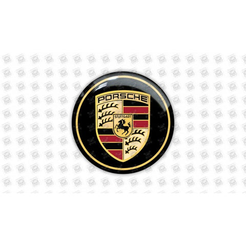 4x Autocolantes Centro de Jantes Porsche Gel Medida 56mm