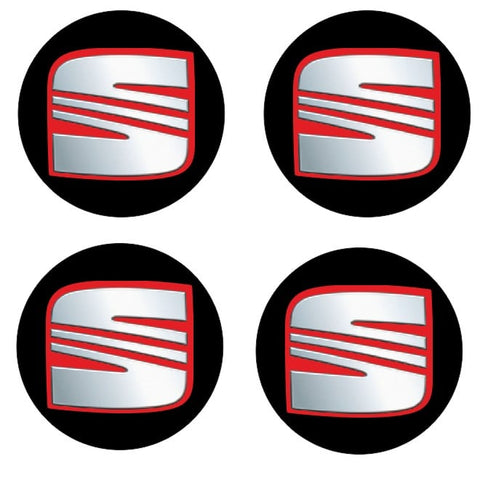 4x Autocolantes Centro de Jantes Seat Gel Medida 56mm
