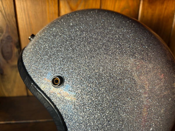 Capacete Jet Brite Silver  Metal Flakes Helmet Open Face Aberto