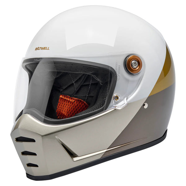 Capacete Biltwell Lane Splitter Intersection Gold Silver Bronz