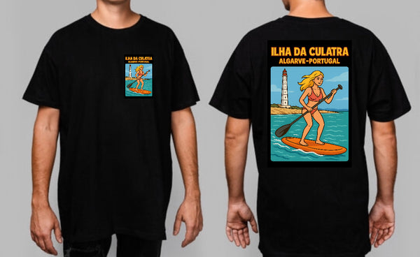T-shirt Temática praia Faro Ilha Farol Culatra