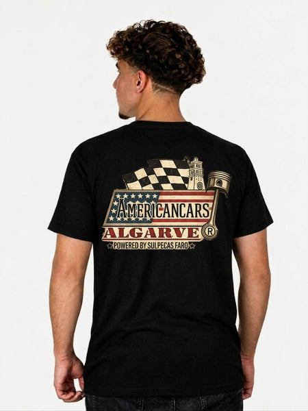 T-shirt Americancars Algarve Vintage Logo