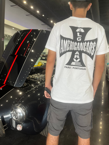 T-shirt Americancars Algarve Cross White/Black