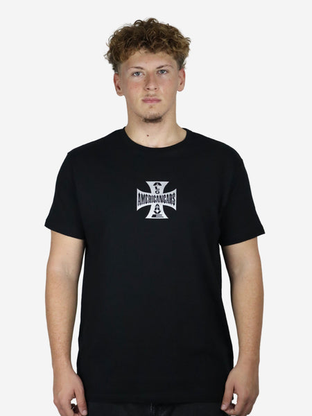 T-shirt Americancars Algarve Cross Black/Silver