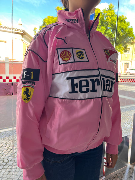 Casaco Blusão Ferrari F-1 Racing Jacket Cor Rosa