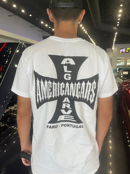 T-shirt Americancars Algarve Cross White/Black