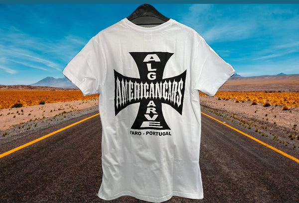 T-shirt Americancars Algarve Cross White/Black