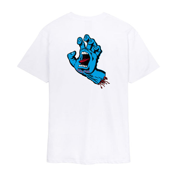 T-shirt Santa Cruz Screaming Hand Chest White