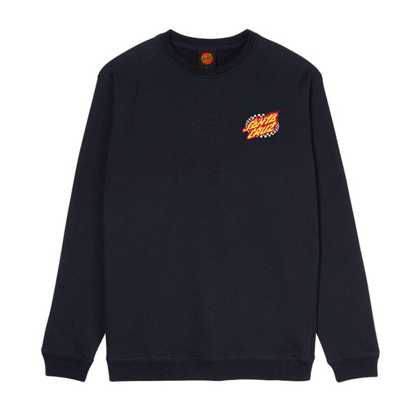 Sweat-shirt Santa Cruz Oval Check Flame Black