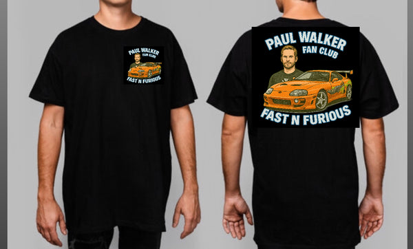 T-shirt Paul Walker Fans Club USA Fast n Furious Movie Brian O'Conner