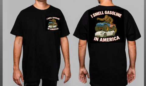 T-shirt Monster Truck I Smell Gasoline