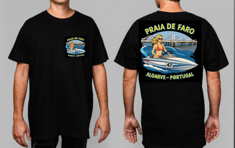 T-shirt Temática praia Faro Ilha Farol Culatra
