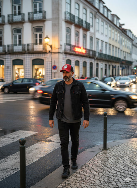 Boné Americancars Algarve Vermelho Veludo Trucker Cap