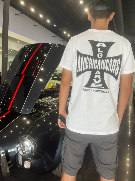 T-shirt Americancars Algarve Cross White/Black