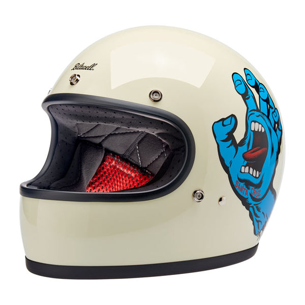 Capacete Biltwell Gringo Santa Cruz Handmade Vintage White