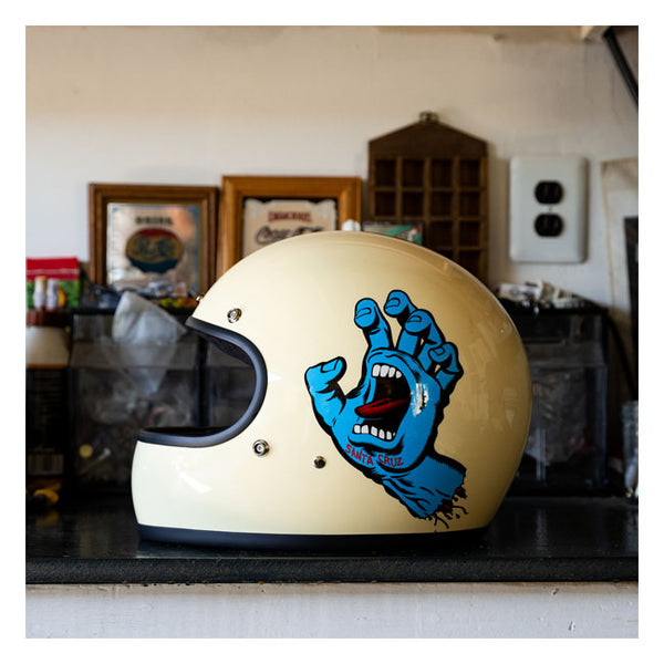 Capacete Biltwell Gringo Santa Cruz Handmade Vintage White