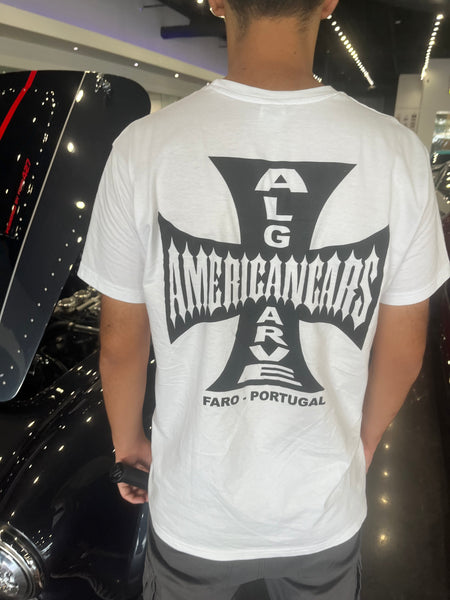 T-shirt Americancars Algarve Cross White/Black