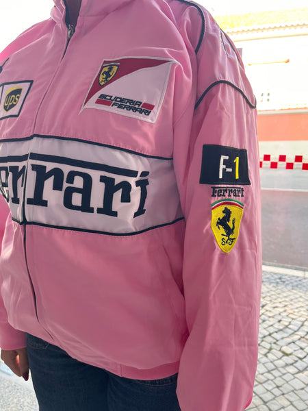 Casaco Blusão Ferrari F-1 Racing Jacket Cor Rosa