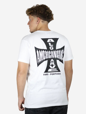 T-shirt Americancars Algarve Cross White/Black