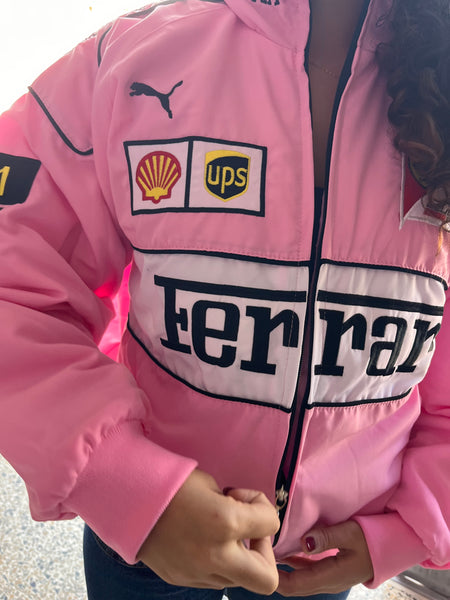 Casaco Blusão Ferrari F-1 Racing Jacket Cor Rosa