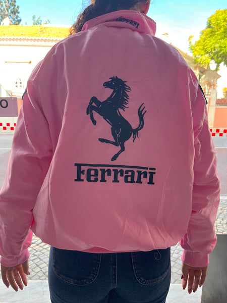 Casaco Blusão Ferrari F-1 Racing Jacket Cor Rosa