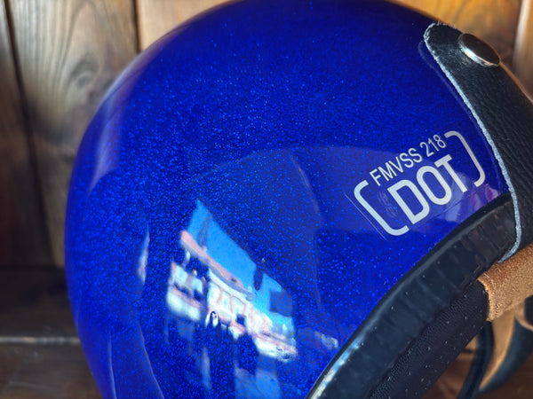 Capacete Jet Azul Metal Flakes Helmet Open Face Aberto
