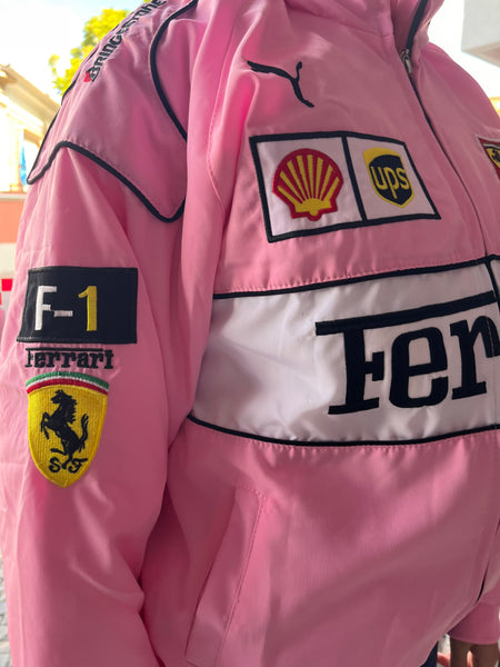 Casaco Blusão Ferrari F-1 Racing Jacket Cor Rosa