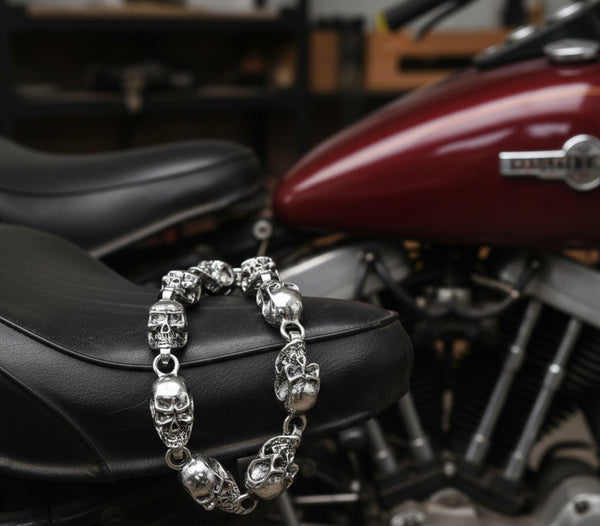 Corrente Caveiras Carteira Motard