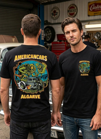 T-shirt Americancars Algarve Hot Rod Camaleão
