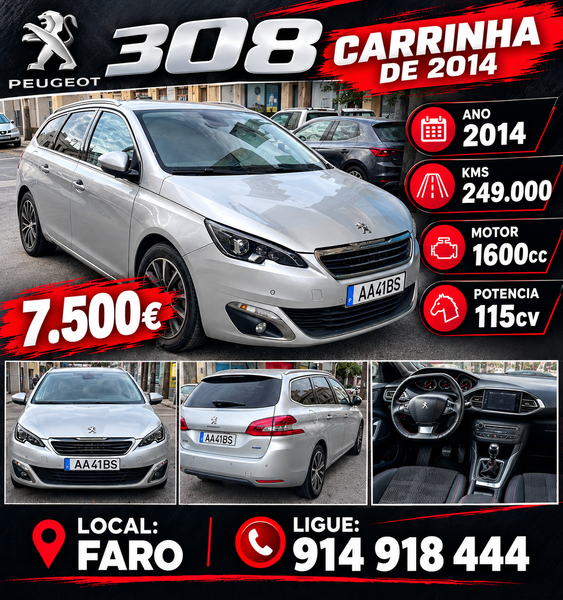 Peugeot 308 Carrinha de 2014