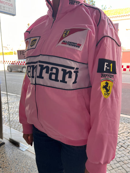 Casaco Blusão Ferrari F-1 Racing Jacket Cor Rosa